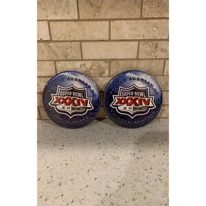 Vintage‎ Super Bowl XXXIV NFL Atlanta Button Pinback Pin